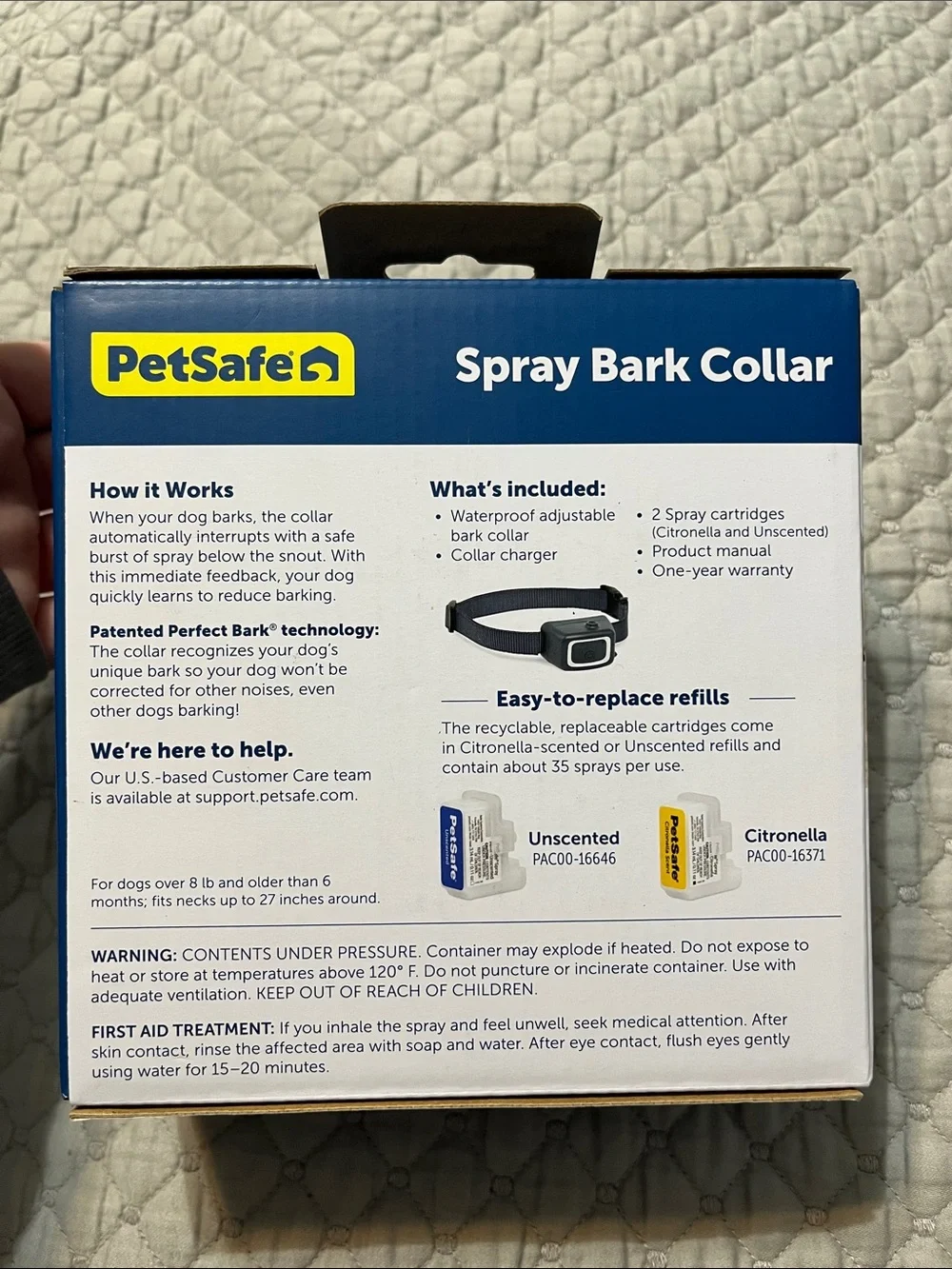 PetSafe Spray Bark Collar - Blue and Black Dog Training Collar